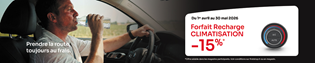 -15% sur les forfaits de recharge climatisation* !